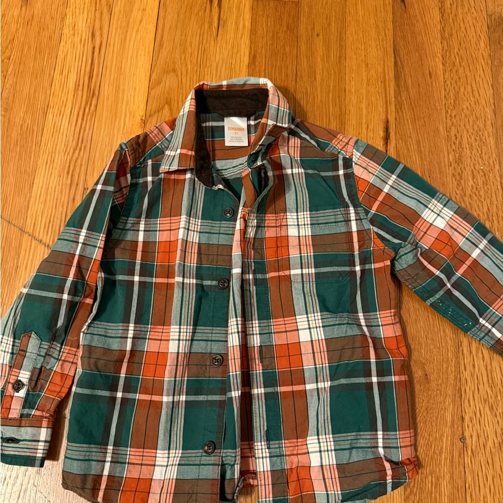 Gymboree boys plaid shirt - practically new!